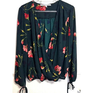 Collective Concepts Floral Print Blouse Size Large